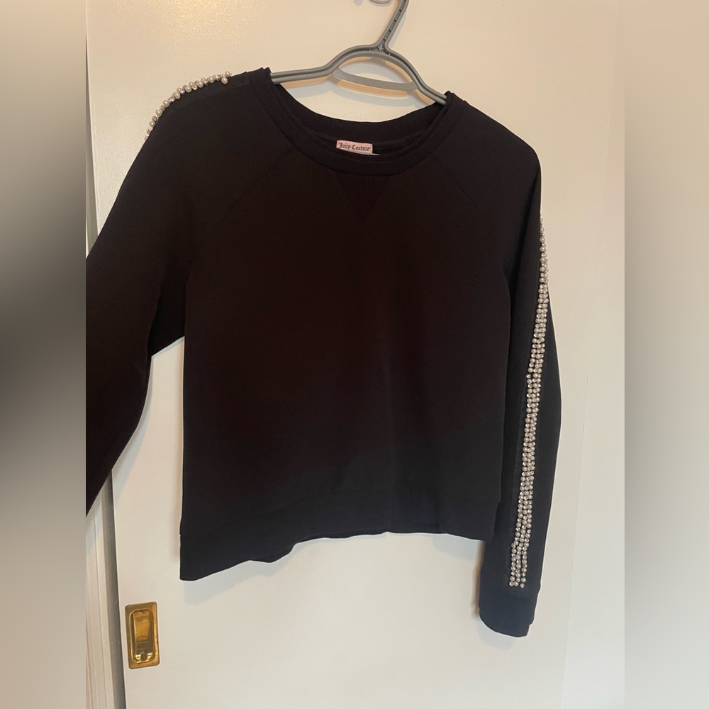 Juicy Couture Rhinestone Embellished crew neck